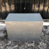 File cabinet, 2 drawers, wooden frame, gray color