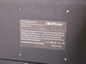Computer screen colors 17" model vk-781l works normally.