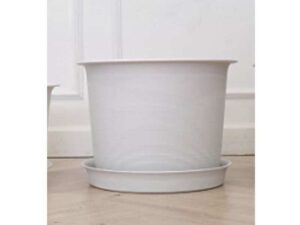 plastic pots Minimalist pot with tray white 38x29