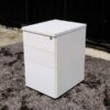 Mobile cabinet, 3 drawers, wooden frame, white