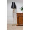 Floor lamp, black lamp, golden steel frame. Room decoration lamp, beautiful design