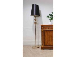 Floor lamp, black lamp, golden steel frame. Room decoration lamp, beautiful design
