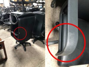 office chair Full leather seats, black, ITK brand.