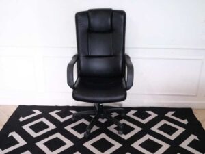 office chair Full leather seats, black, ITK brand.