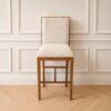 Bar chair, stainless steel legs, PinkGold color. Bar chair, Modern Luxury Style.
