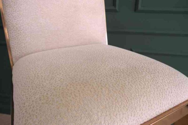 Bar chair, stainless steel legs, PinkGold color. Bar chair, Modern Luxury Style.