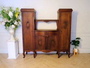 Wooden cabinet, walnut color, European workmanship, sourced from Germany.