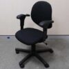 Black fabric upholstered office chair Triangular embroidery