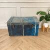Blue wooden storage box