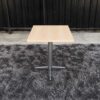 Square dining table Steel legs, wooden top