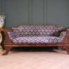 2 seat wooden sofa, mahogany color, classic pattern. European work comes from Germany.