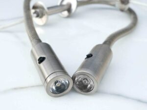 Reading lamp, bed head, steel frame, can be bent.