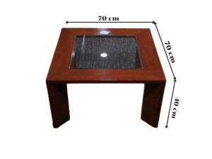 Wooden frame center table Center glass top