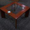 Wooden frame center table Center glass top