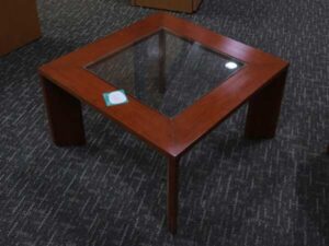 Wooden frame center table Center glass top