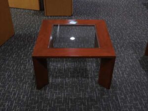 Wooden frame center table Center glass top