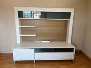 TV stand set, living room, white, Koncept brand