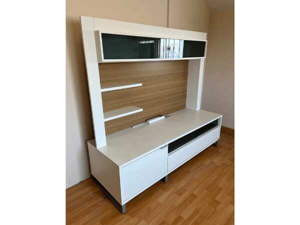 TV stand set, living room, white, Koncept brand