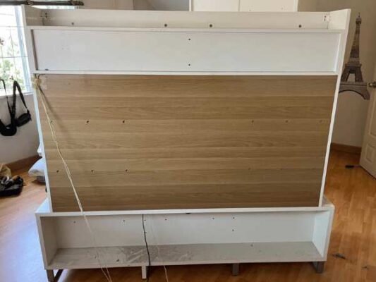 TV stand set, living room, white, Koncept brand