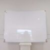 Whiteboard orange corners gray pen holder size 120 x 90cm