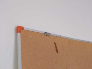 Whiteboard orange corners gray pen holder size 120 x 90cm