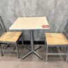 Dining table, 2 seat dining table, steel legs, size 60x60 cm (table only)