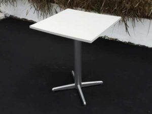 Dining table, 2 seat dining table, steel legs, size 60x60 cm (table only)