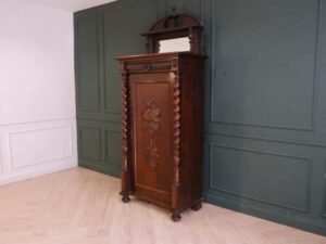 Tall wooden storage cabinet, vintage style, European made from Germany.