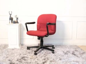 Work chair, office chair, fabric cushion, red