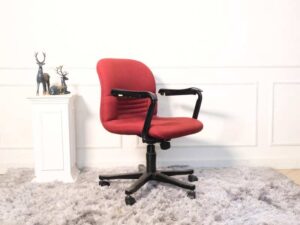 Work chair, office chair, fabric cushion, red