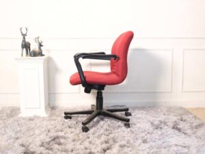 Work chair, office chair, fabric cushion, red