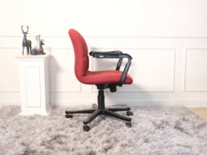 Work chair, office chair, fabric cushion, red