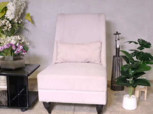 high back chair Light pink + 1 cushion