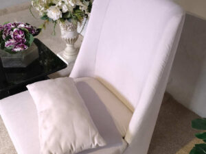 high back chair Light pink + 1 cushion