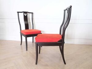 Real teak chair Restaurant chairs, red fabric cushion, hotel work