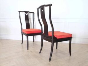 Real teak chair Restaurant chairs, red fabric cushion, hotel work