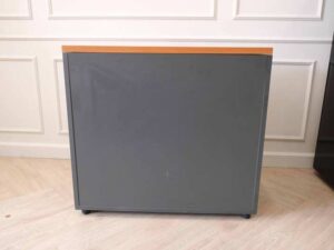 Wooden document cabinet, 2-door storage cabinet, height 74cm.