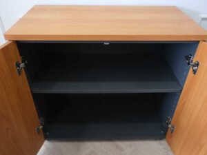 Wooden document cabinet, 2-door storage cabinet, height 74cm.