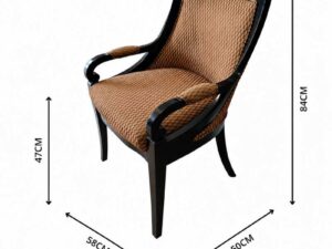 Wooden chair, black frame