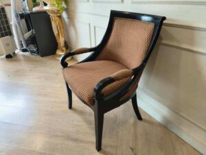 Wooden chair, black frame