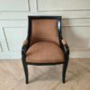 Wooden chair, black frame