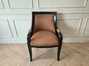 Wooden chair, black frame