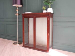 Mahogany display cabinet imported from Europe.