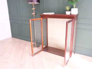 Mahogany display cabinet imported from Europe.