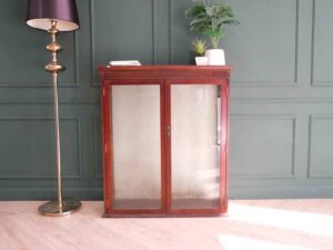 Mahogany display cabinet imported from Europe.