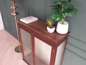 Mahogany display cabinet imported from Europe.