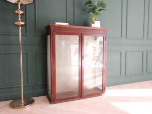 Mahogany display cabinet imported from Europe.