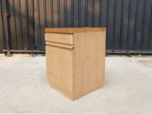 Wooden cabinet, 1 door, 1 drawer, brown color