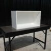 Product shelf Pallet High gloss white wood frame