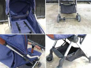 EMBIX baby stroller, blue stroller, swivel wheels, lightweight, EMBIX brand